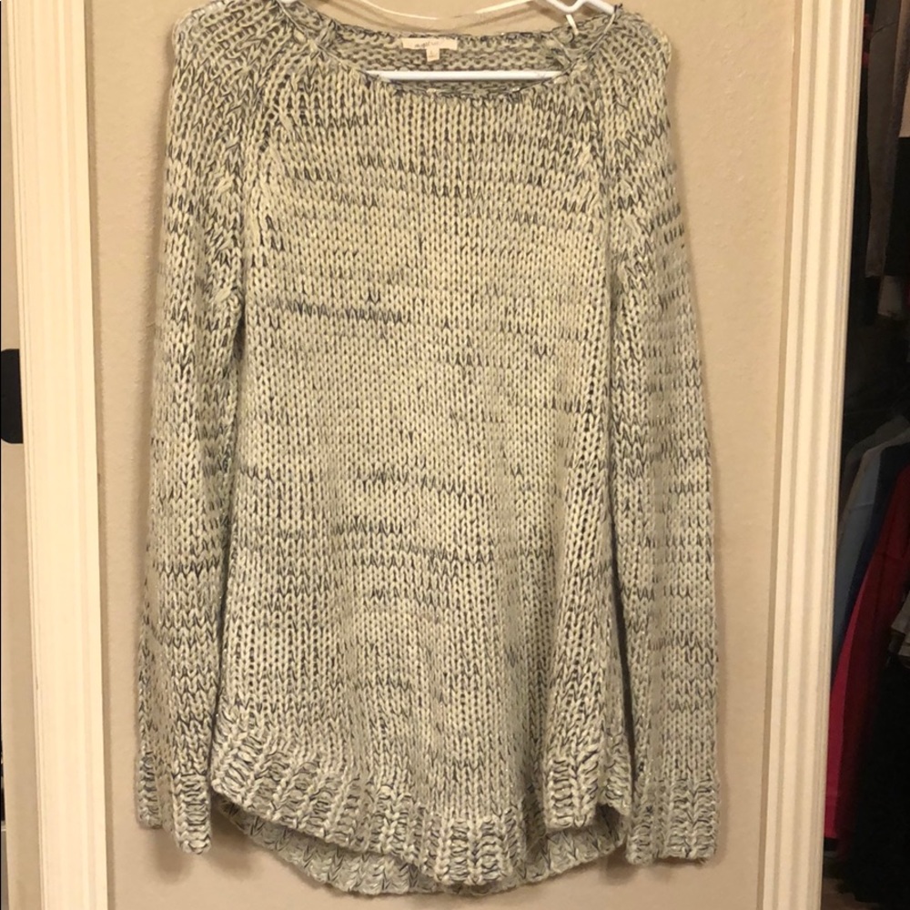 Tan sweater with black and shimmer